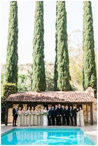 bridal party, formal wedding, california