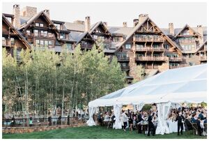 Ritz-Carlton, Bachelor Gulch outdoor wedding reception marquee tent summer photographer