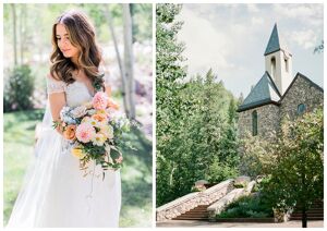 Chapel, beaver creek, bride, bouquet, summer wedding ceremony colorado photographer